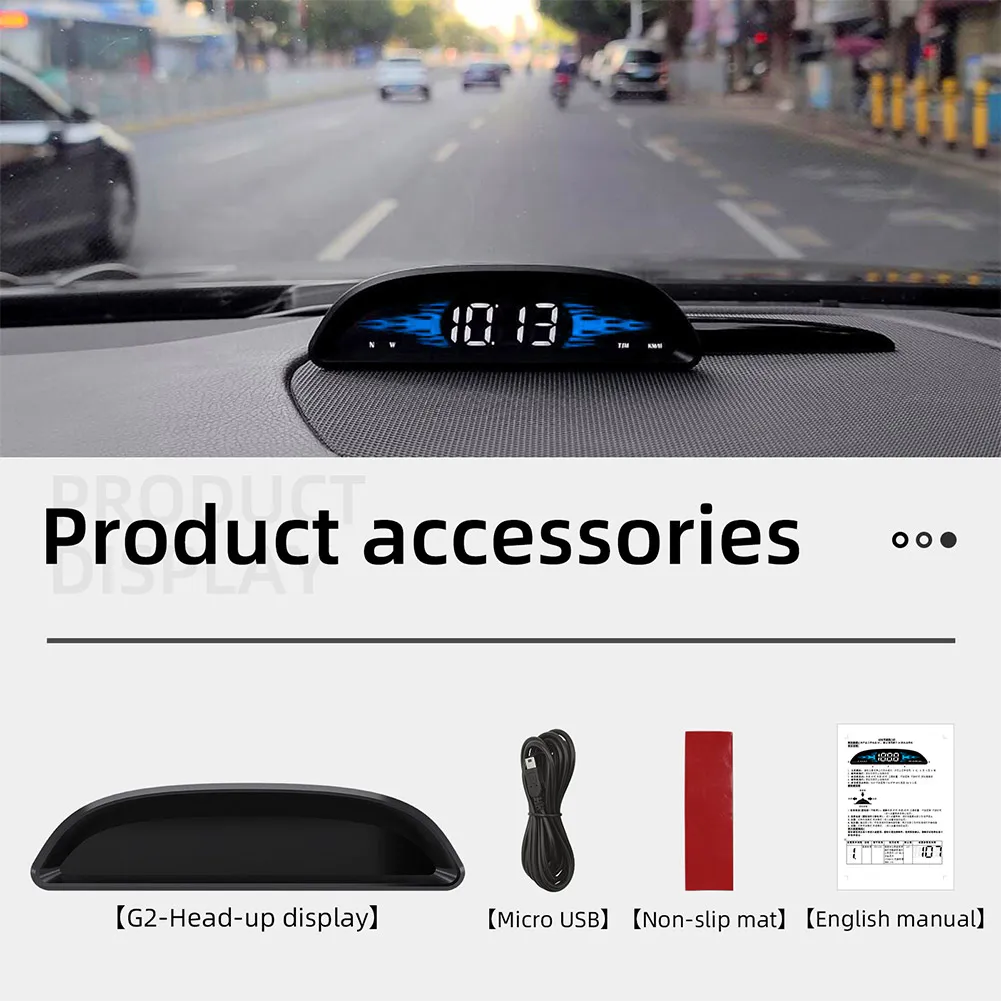 

Автомобильный дисплей HUD на лобовое стекло ABS + PC, наружный внедорожный GPS-навигатор скорости, направление, HD-дисплей, 5*1,4 дюйма, автомобильная...