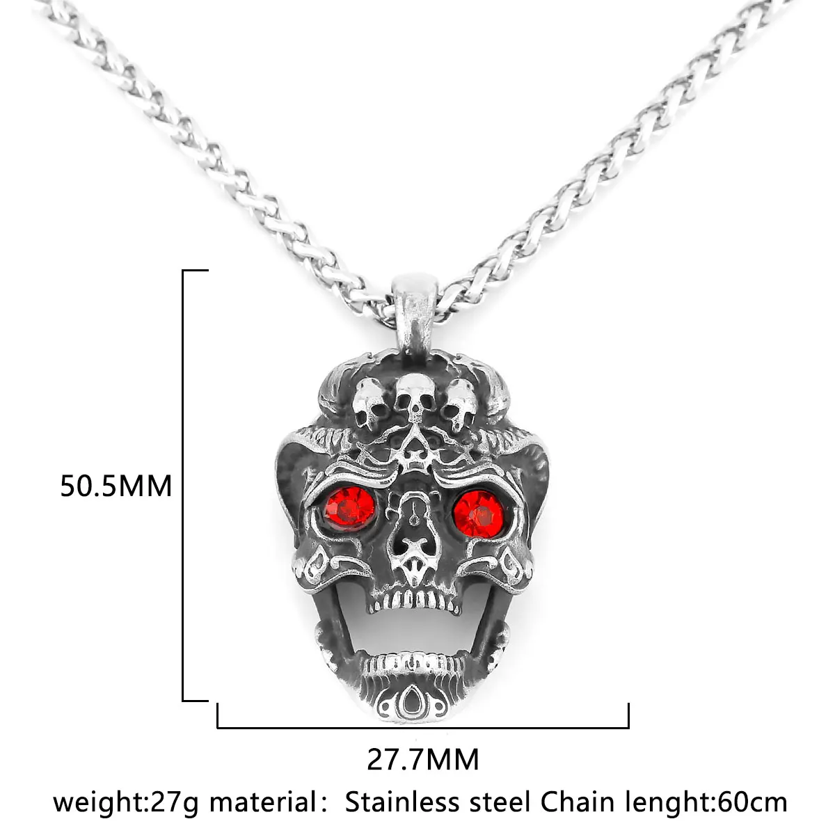 Классическое винтажное ожерелье с черепом викингов скандинавская мужская мода