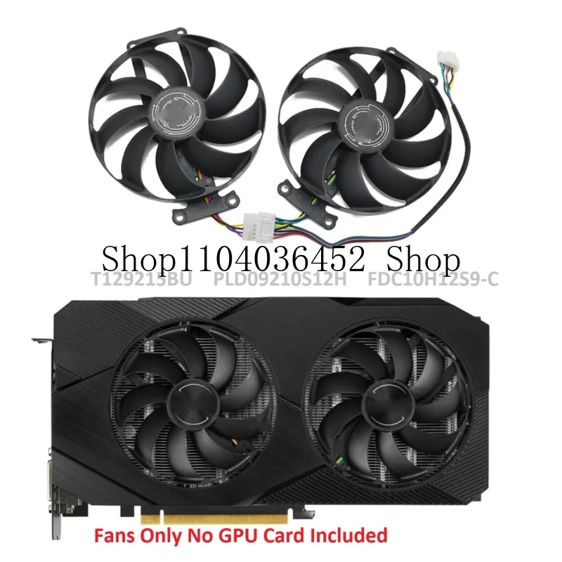 Вентилятор видеокарты T 129215 BU DC12V 4PIN для ASUS DUAL RTX2060 O6G EVO