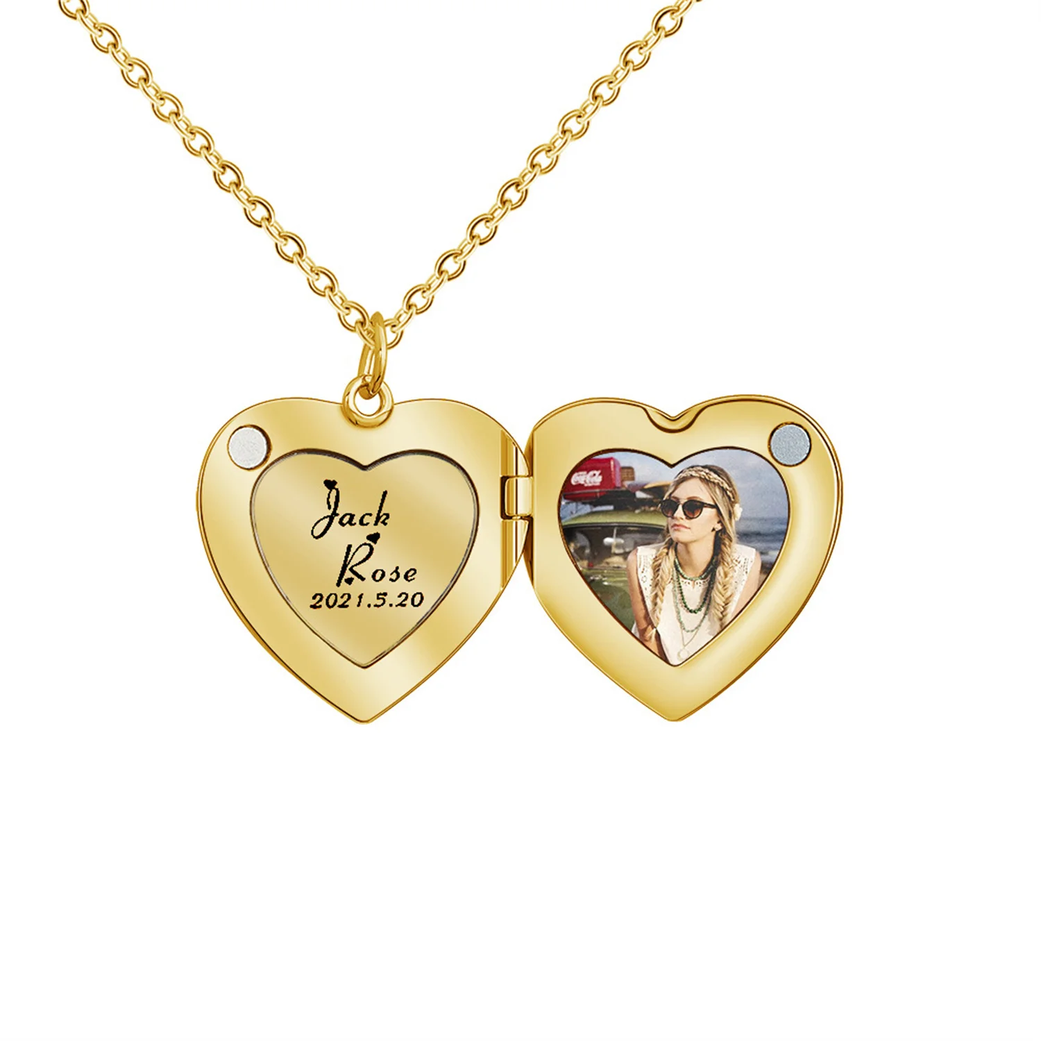 

Personalized Photo Locket Necklace Custom Monogram Necklace Love Heart Open Pendant Necklace Bridesmaid Gifts Wedding Party