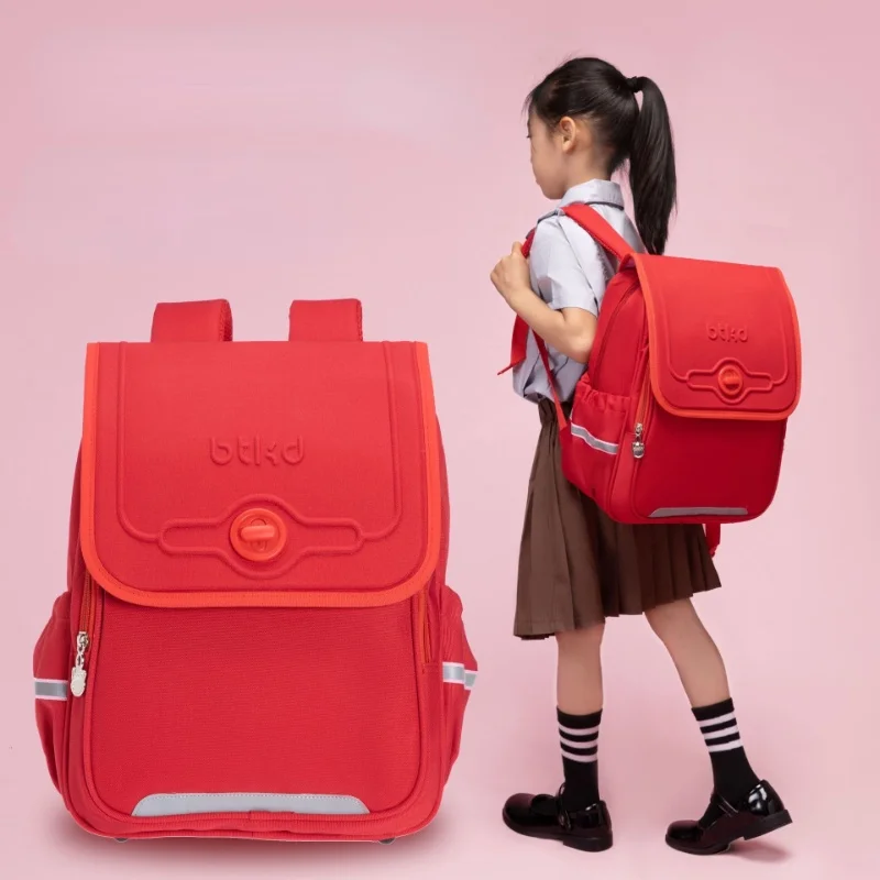 British Style Children Solid Simple Cool Backpacks 2022 New Primary Girl Boy Students Breathable Large Capacity Schoolbags Hot