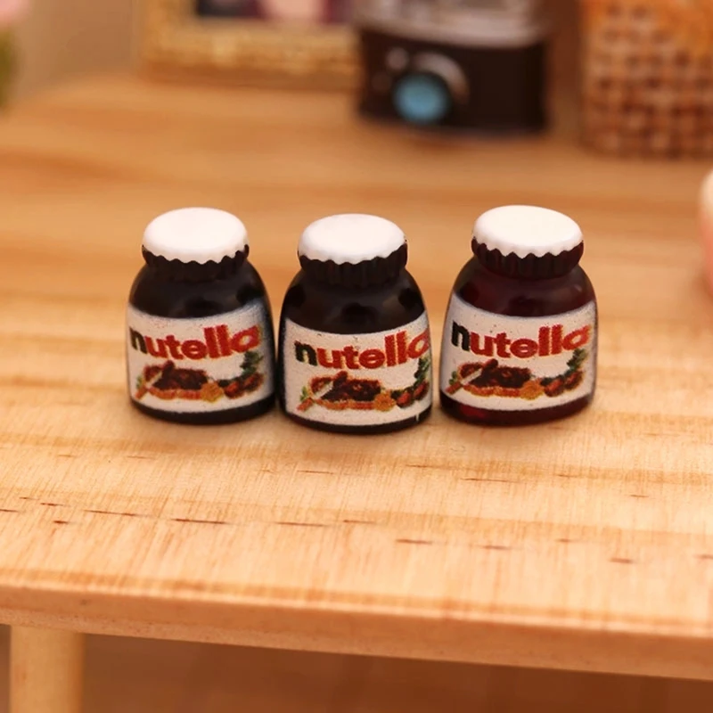 

3Pcs 1:12 Dollhouse Miniature Chocolate Sauce Jam Food Model Kitchen Living Scene Decor Toy Accessories