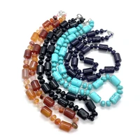 exquisite natural stone cylindrical agate bead necklace 10x13mm abacus beads charm crystal fashion jewelry ladies accessories
