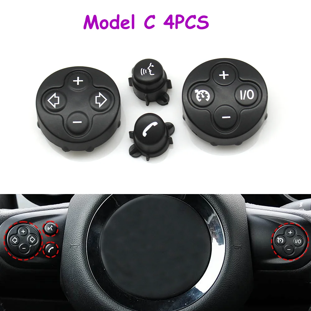 

R55 R56 R57 R58 R59 R60 R61 Автомобильная многофункциональная крышка кнопки громкости на руле, накладка переключателя круиз-контроля для BMW MINI