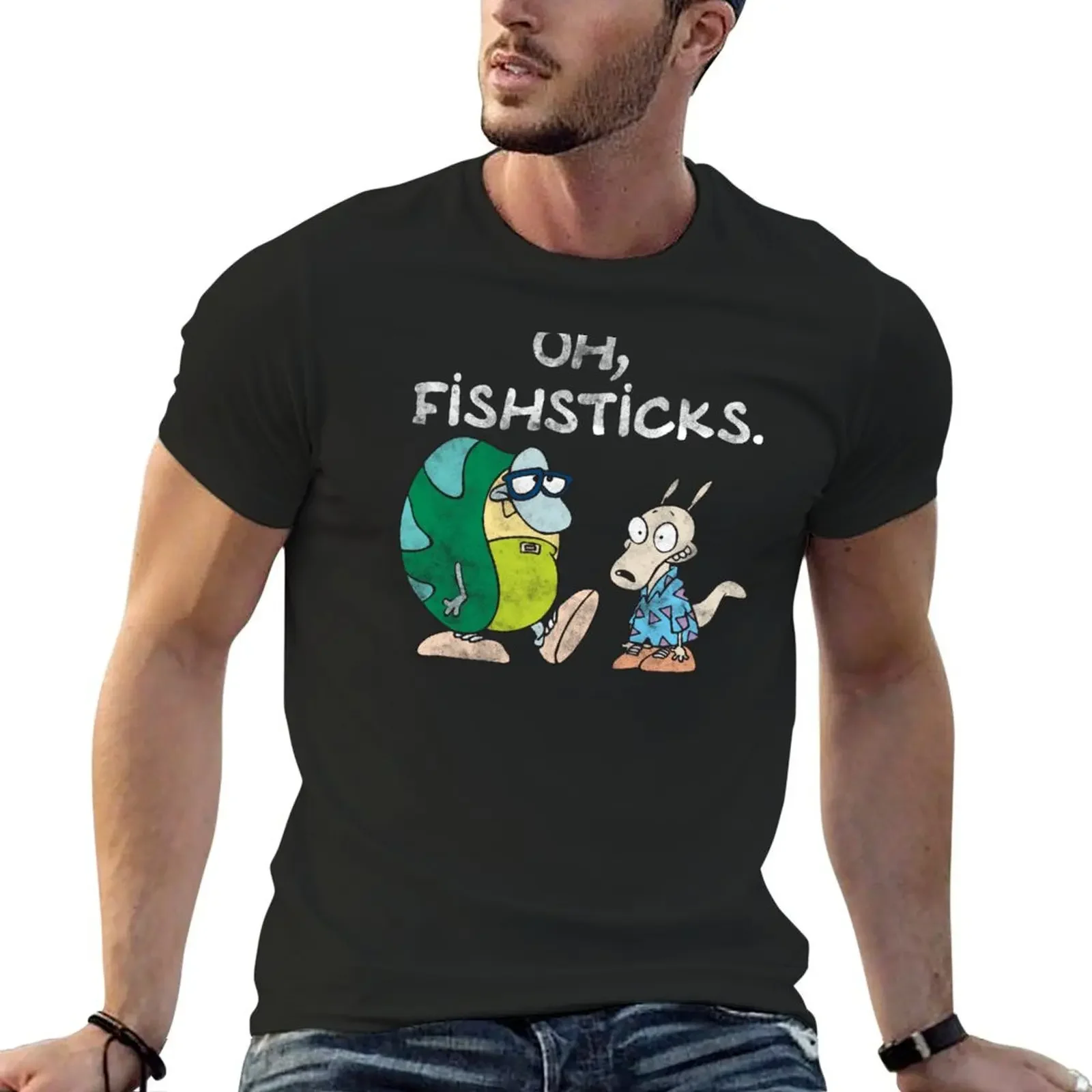 Футболка Rocko's Modern Life Filburt and Rocko Fishsticks рубашки с графикой тяжелые весы новое