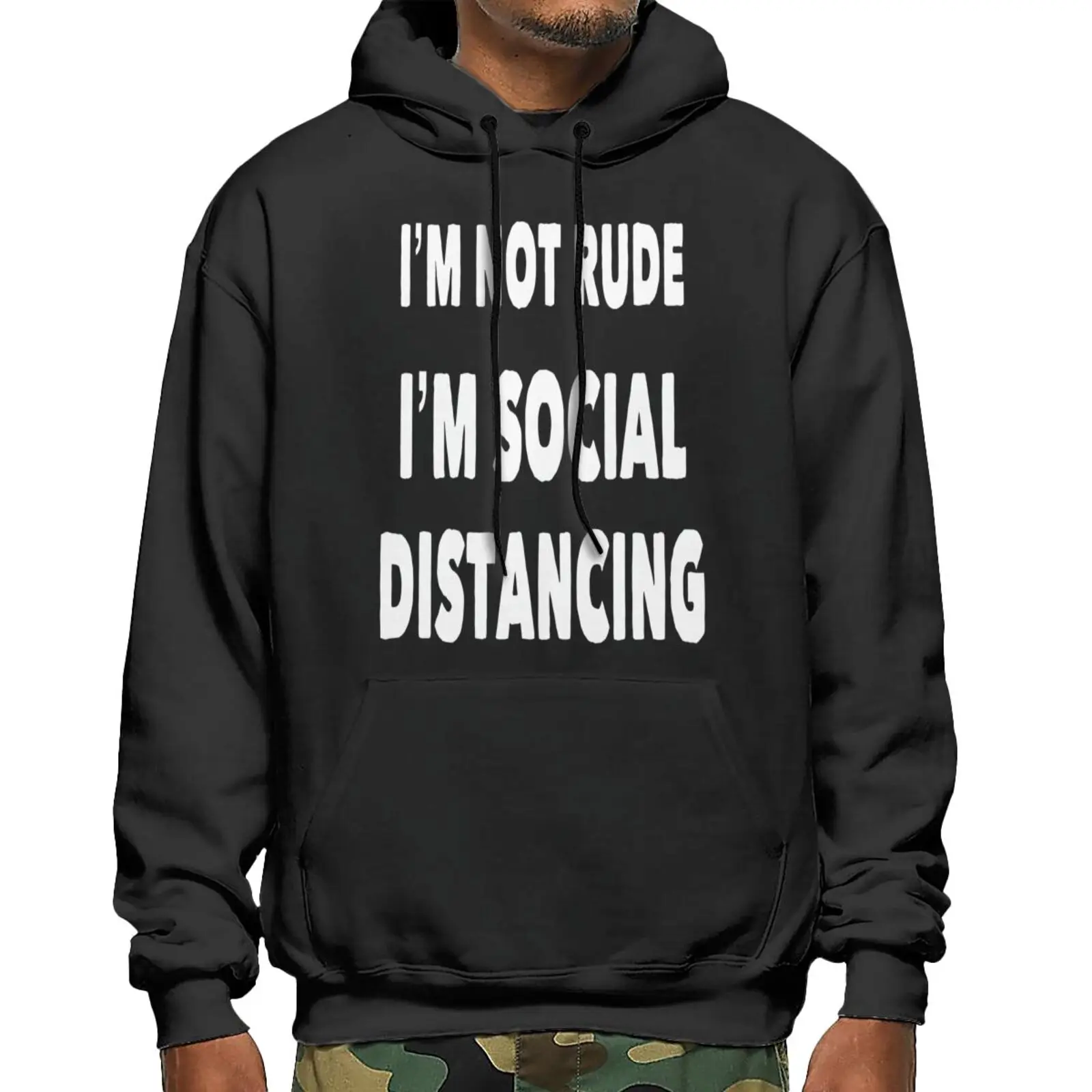 

Im Not Rude Im Social Distancing Sweatshirts Hoodies Sweatshirt With Hood Anime Harajuku Hoodie Hoddie Men's Hoodie Sweatshirt