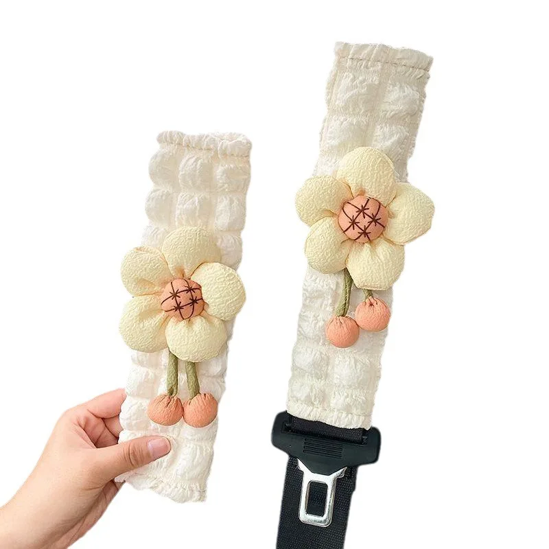 Симпатичный чехол для ремня безопасности пара удлиненных украшений в мультяшном