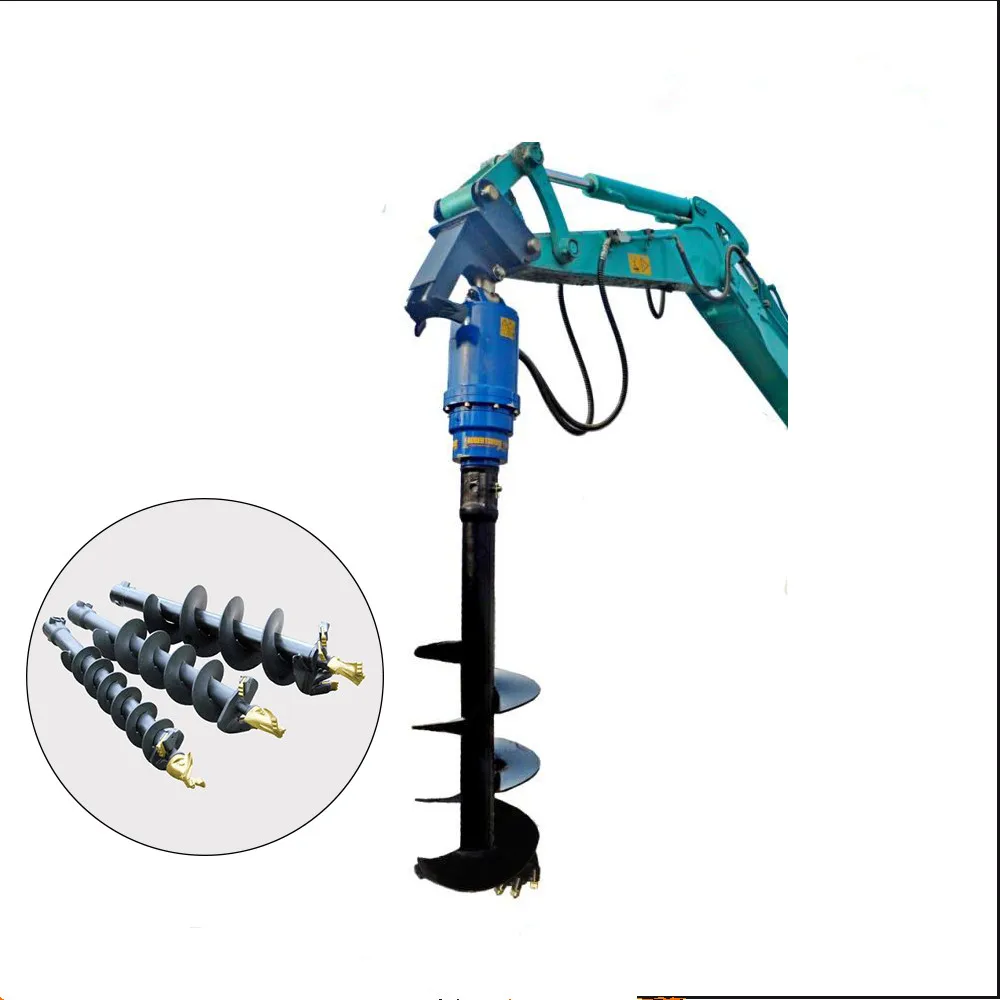 cat312 excavator auger bit hydraulic earth drill, hydraulic rock auger, drilling machine