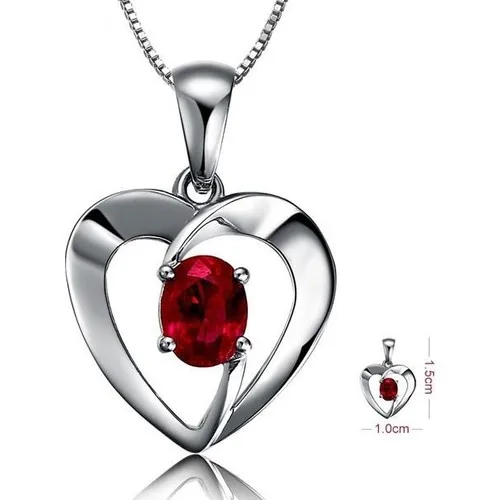 

Ожерелье из серебра с бриллиантами и Рубином