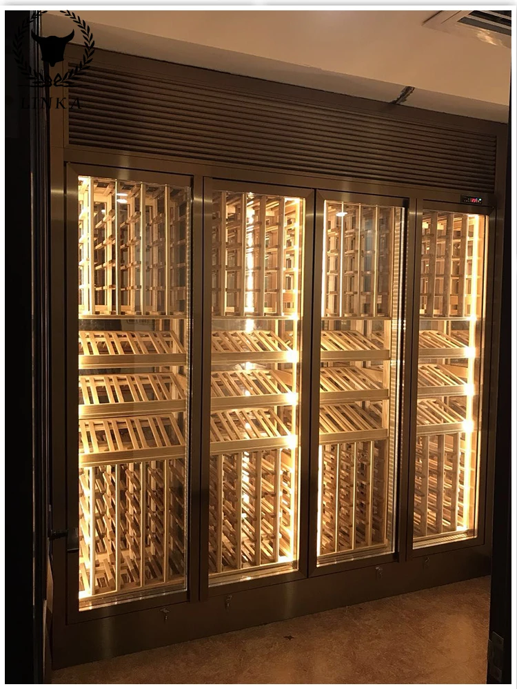 Винная стойка из нержавеющей стали для роскошной виллы