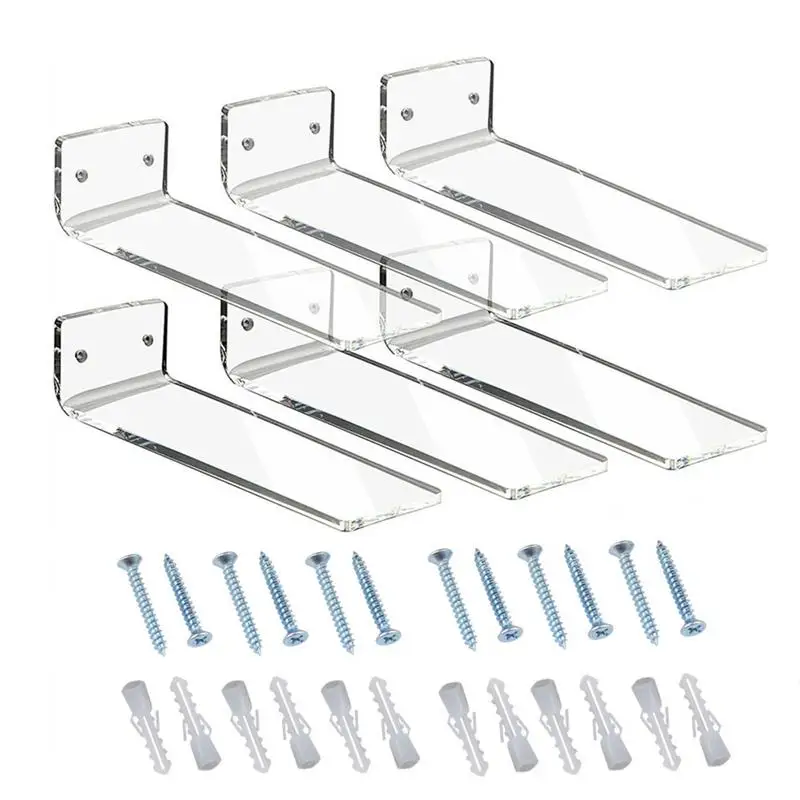 

6 шт., акриловые полки для обуви, 7,9 дюйма/20 см