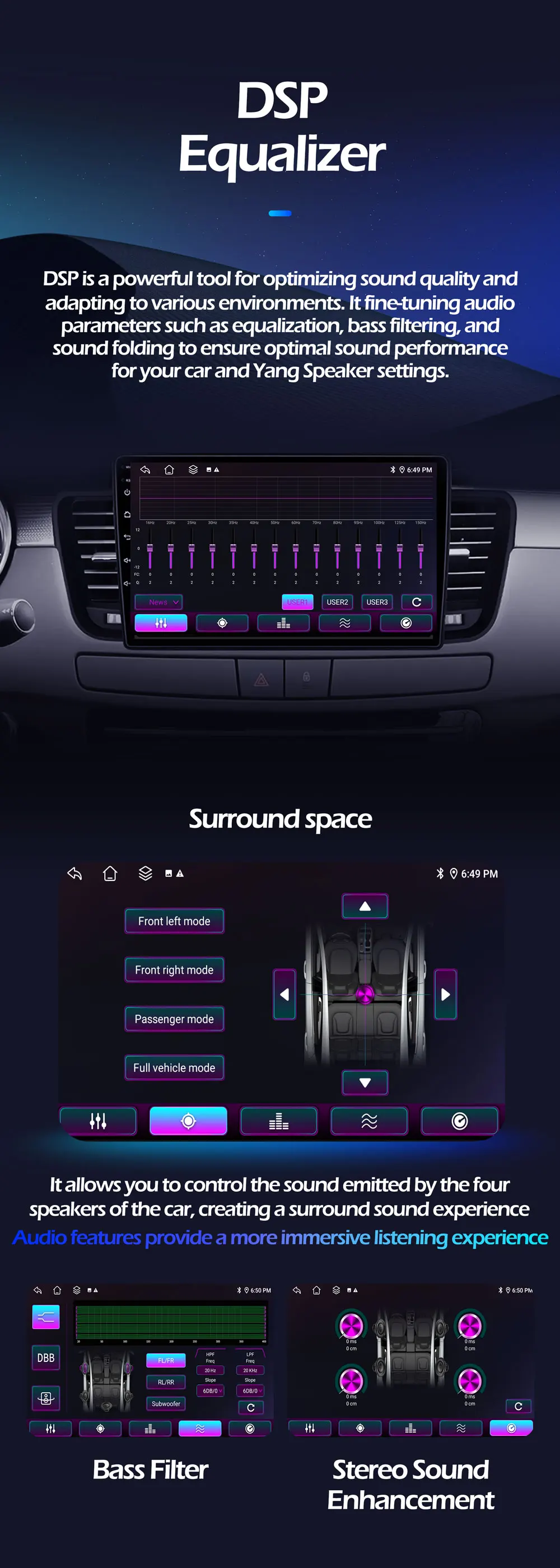 Android Auto для FlAT 500 2007-2015 Автомобильный видеомультимедийный плеер Bluetooth GPS-навигация