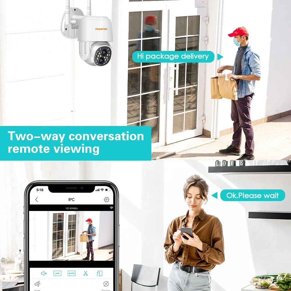 8MP 4K Dual Lens Surveillance CCTV IP Camera 15X Zoom Outdoor AI Human Detect Color Night Vision WiFi PTZ Video Security Camera images - 6