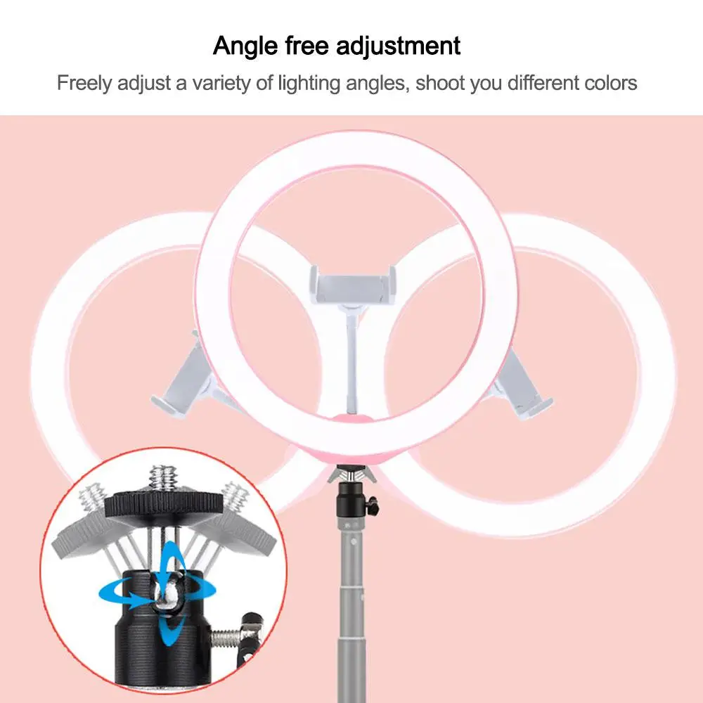

4.7 Inch Mini Led Ring Light Desktop Vlogging Lights With Stand Usb Plug Selfie Lamp For Makeup Youtube Live