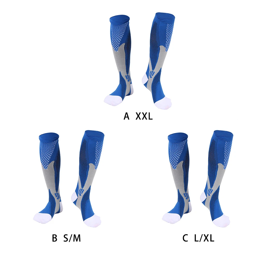 

1 Pair Compression Sock Reusable Washable Men Women Protective Nonslip Riding Cycling Football Sport Stocking S M