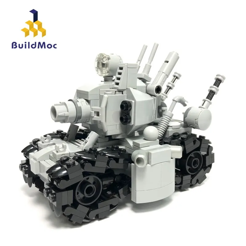 

BuildMoc MOC фигурки, кирпичи, металлический резервуар, супер транспортное средство, 001 строительные блоки, собранные модели, игрушки, развивающи...