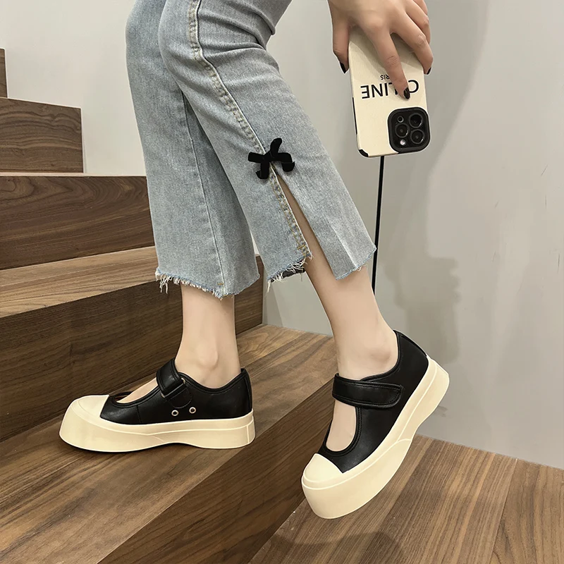 AIYUQI Mary Jane Women Shoes Summer 2023 New Genuine Leather Women's Loafers Platform Fashion Women's Canvas Shoes