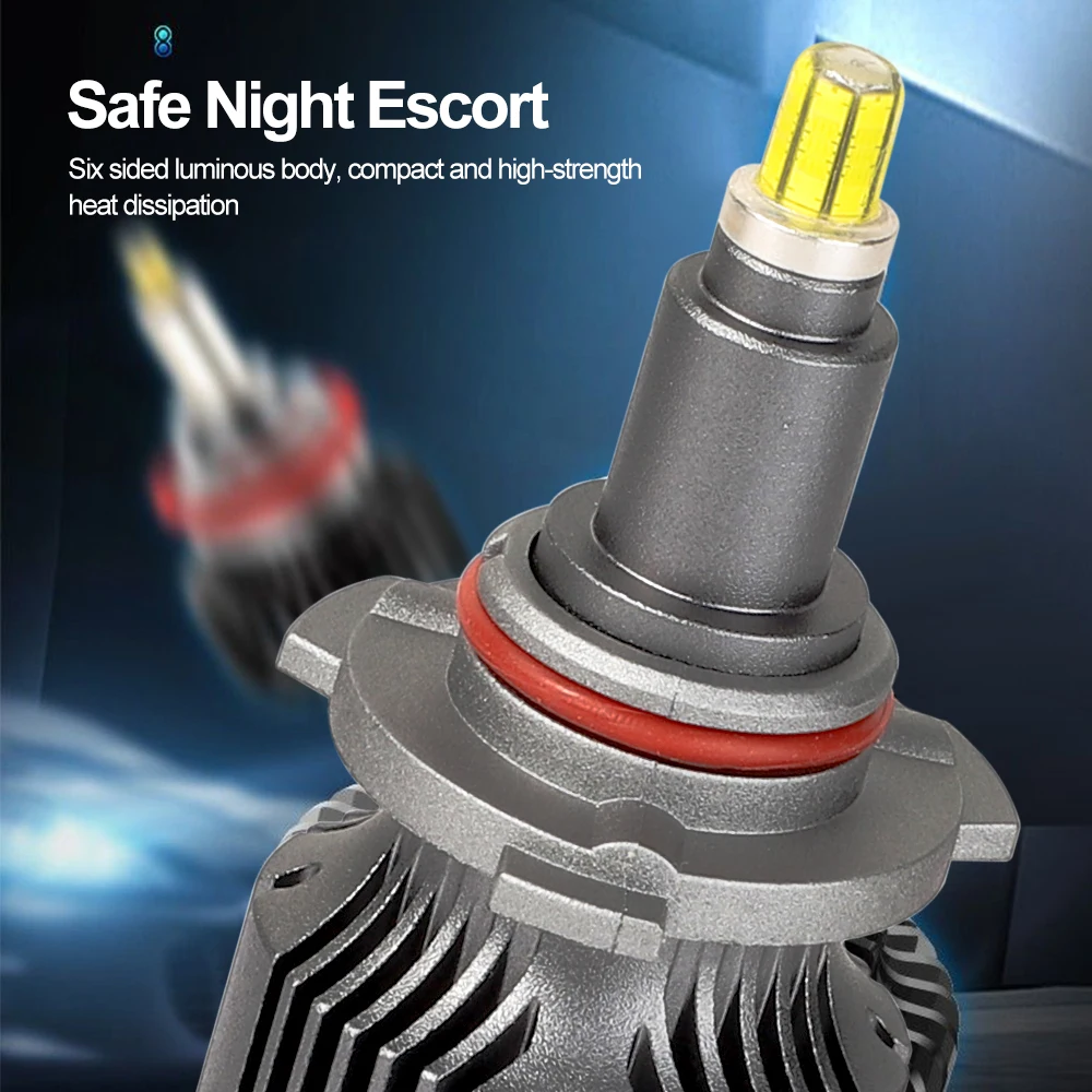 2 шт./комплект автомобильные лампы Canbus H7 9005 лм H11 9006 9012 6500K DC9-36 в