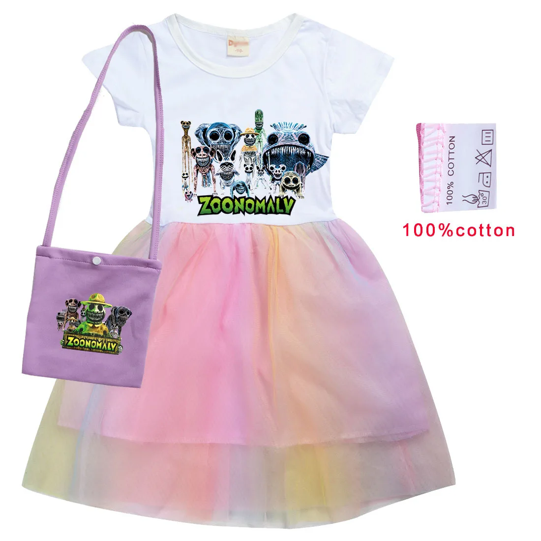 Детское летнее платье с коротким рукавом для девочек