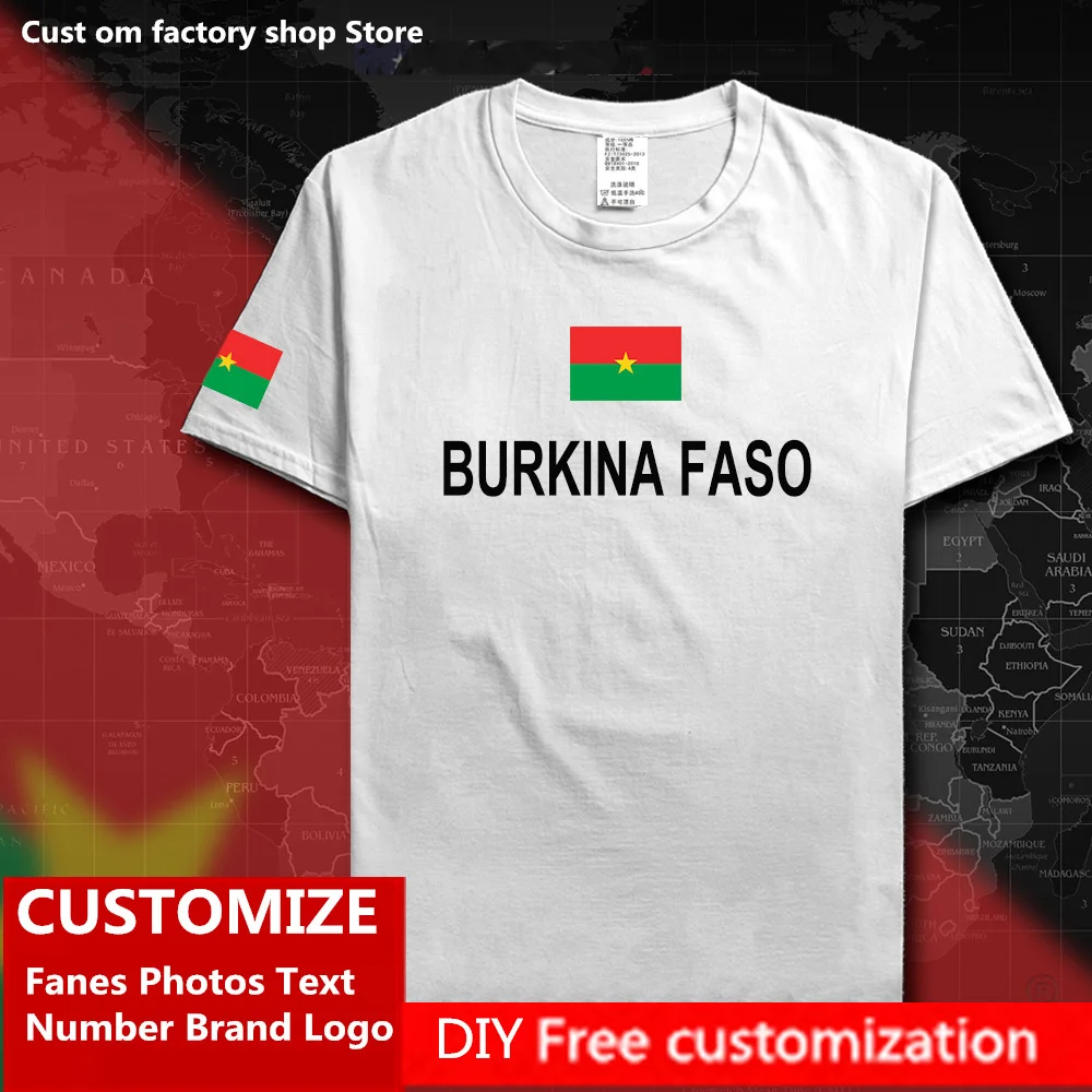 

Буркина-Фасо футболка под заказ Джерси фанаты DIY имя номер бренд логотип Хай-стрит Мода хип-хоп Свободная Повседневная футболка