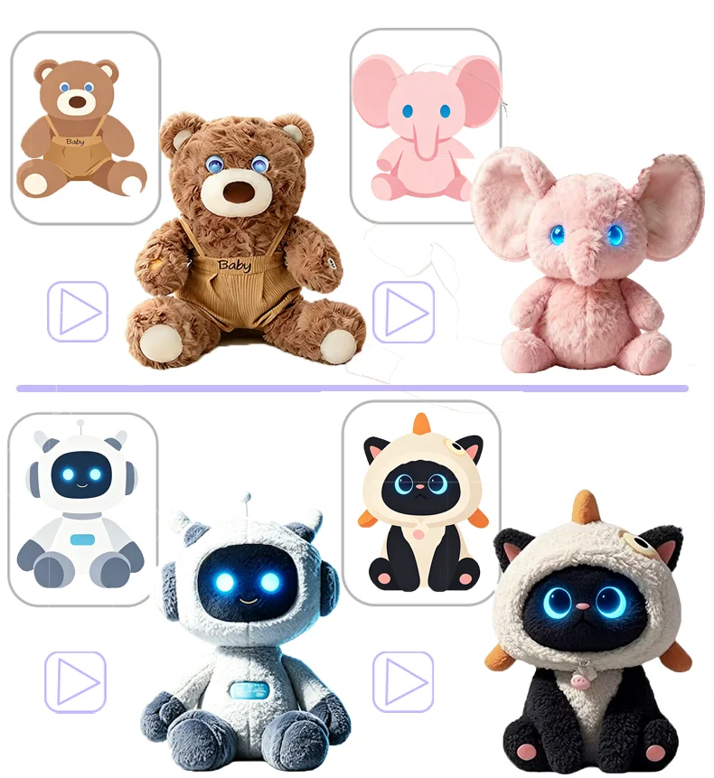 Интерактивная игрушка-робот ChatGPT AI Plush Pet с наполнителем из ПП-хлопка, распознаванием жестов и лиц (art.: 3920db23fe55b) - 3920db23fe55b
