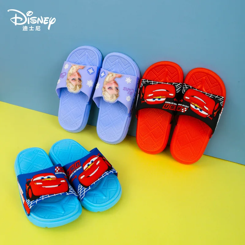 

Детские Нескользящие тапочки для пола Disney, милые сандалии принцессы «Холодное сердце», Эльза, для девочек, верхняя одежда, детские тапочки с...