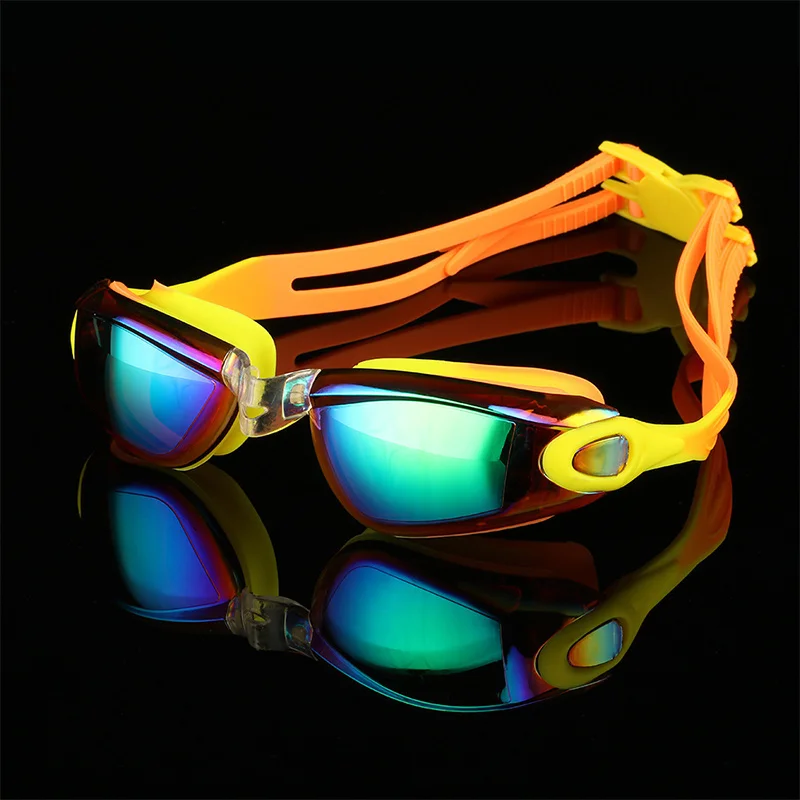 Youth Children Waterproof UV Anti Fog Swimming Goggles Swim Glasses Swiming Pool Diving Water Eyewear Electroplating HD Lens