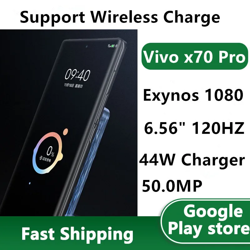 Быстрая доставка DHL смартфон Vivo X70 Pro 6 56 дюйма 2376x1080 AMOLED экран 120 Гц 4450 мАч 44 Вт