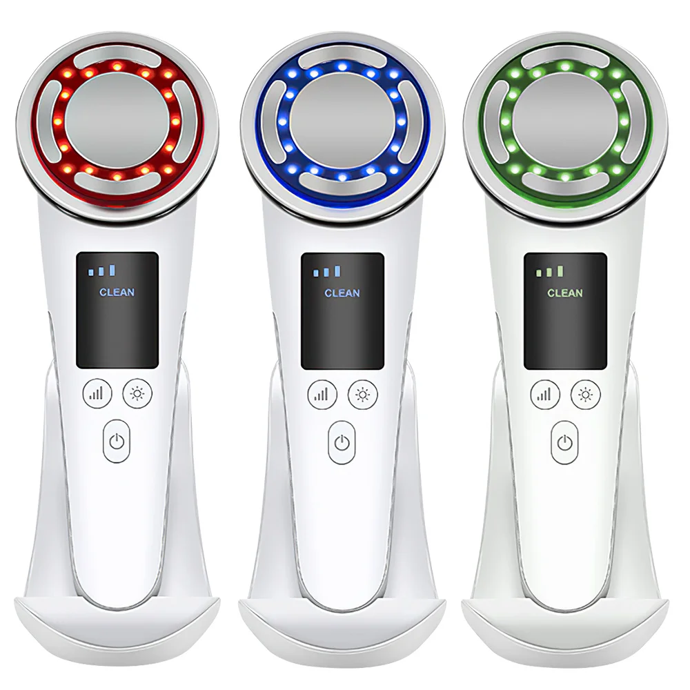 Multifunction Face Massager EMS Face Lifting Beauty Device LED Skin Rejuvenation Wrinkle Remover Hot/Cold Skin Care Instrument