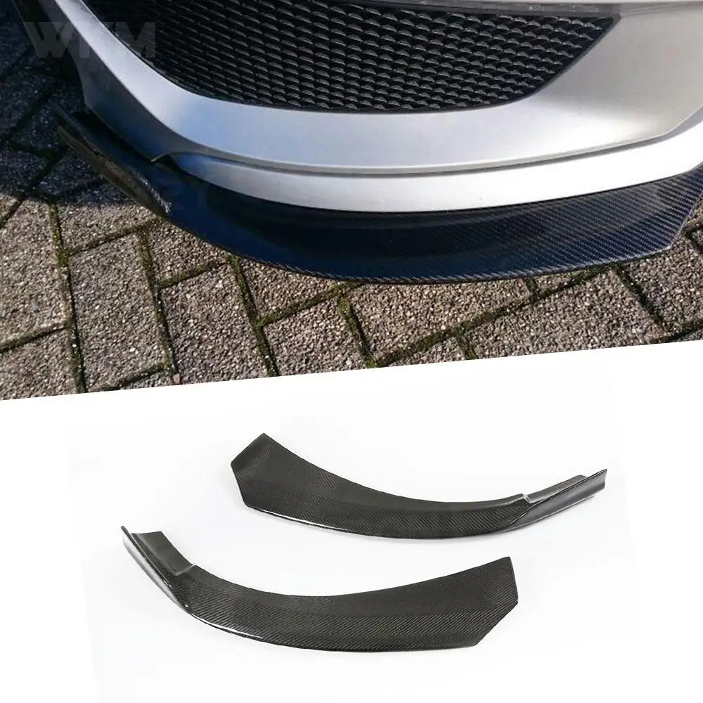 

Carbon Fiber Front lip Splitters Flaps Spoiler For Benz A Class W176 A180 A200 2013-2019 Front Bumper Splitter Lips