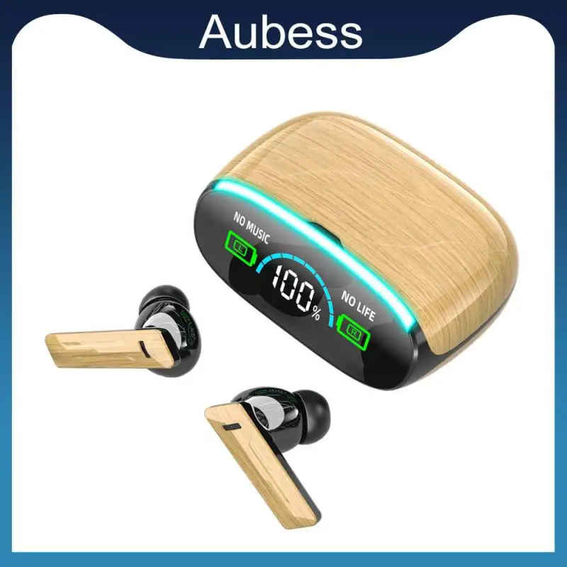 

Waterproof Noise Reduction Earphone Simulation Wood Grain Series Tws Wireless bluetooth-compatible Stereo Sound Effects V5.3