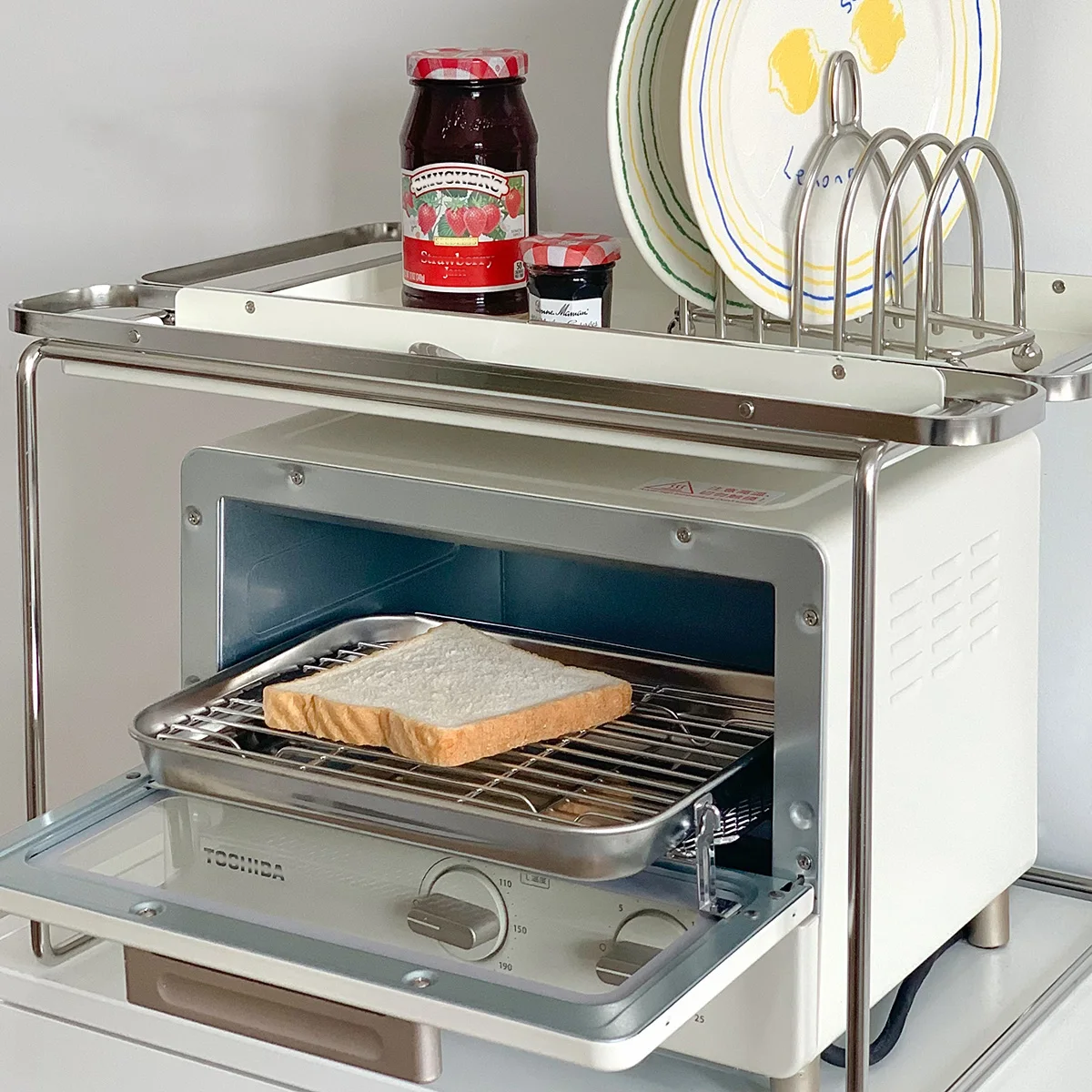 

Baking Pan Thickened Stainless Steel Flat Bottom Square Baking Pan Fruit and Vegetable Draining Household Kitchen Iron Plate