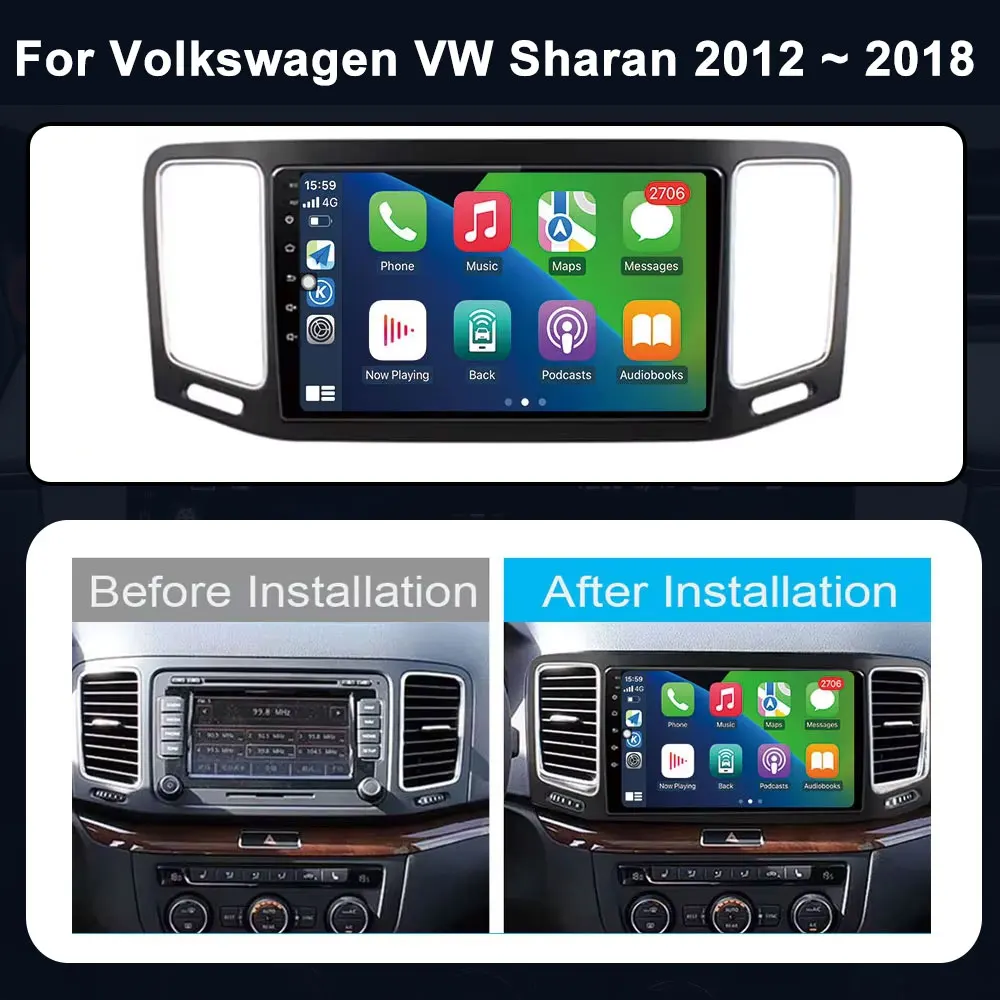 Автомобильный радиоприемник на Android для Volkswagen VW Sharan 2012 ~ 2018 стерео мультимедийная