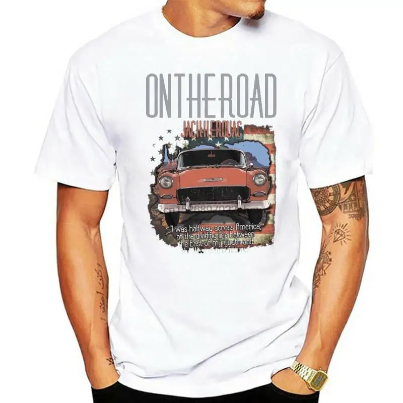 

Jack Kerouac On The Road Classic Novel T-Shirt Sal Paradise Dean Moriarty Great American Novel Beat Generation Tee men Funny