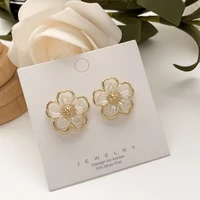 new women creative cute alloy flower stud earrings jewelry gift