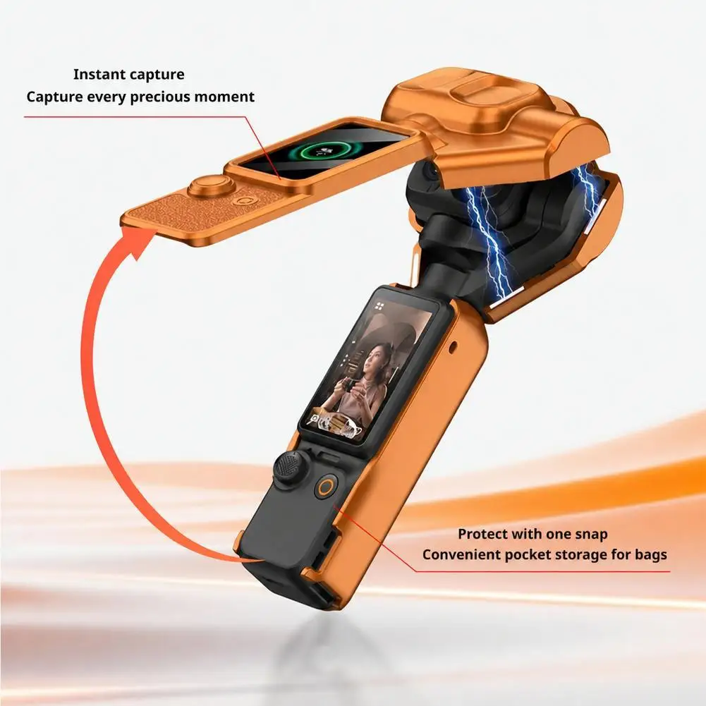 Фото Защитный чехол для камеры DJI Pocket 4 Pro с магнитным креплением, защита экрана, устойчивая к царапинам крышка объектива №1