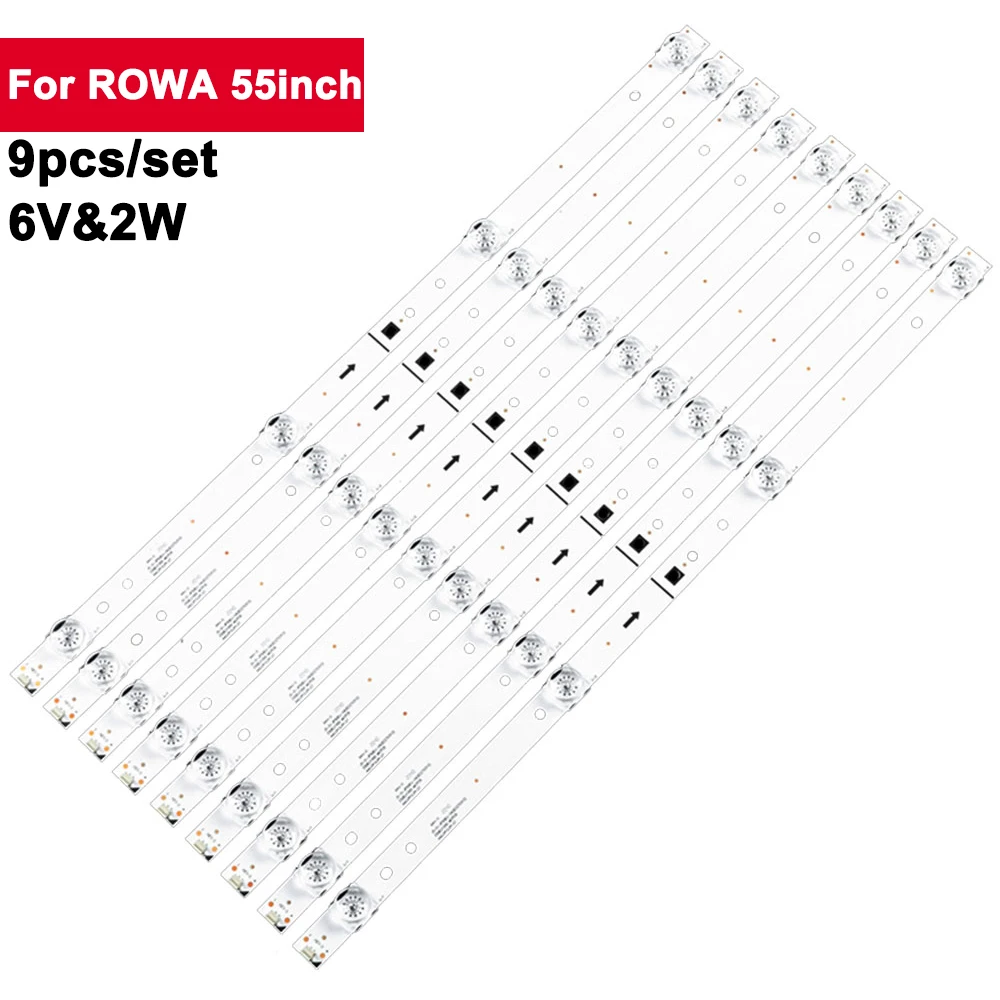 9pcs/Set 440mm 6V TV LED Light Strip For ROWA 50inch MS-L1469 R72-50D04-020-B Backlight TV Repair Parts LA021  MS- L1469 V5