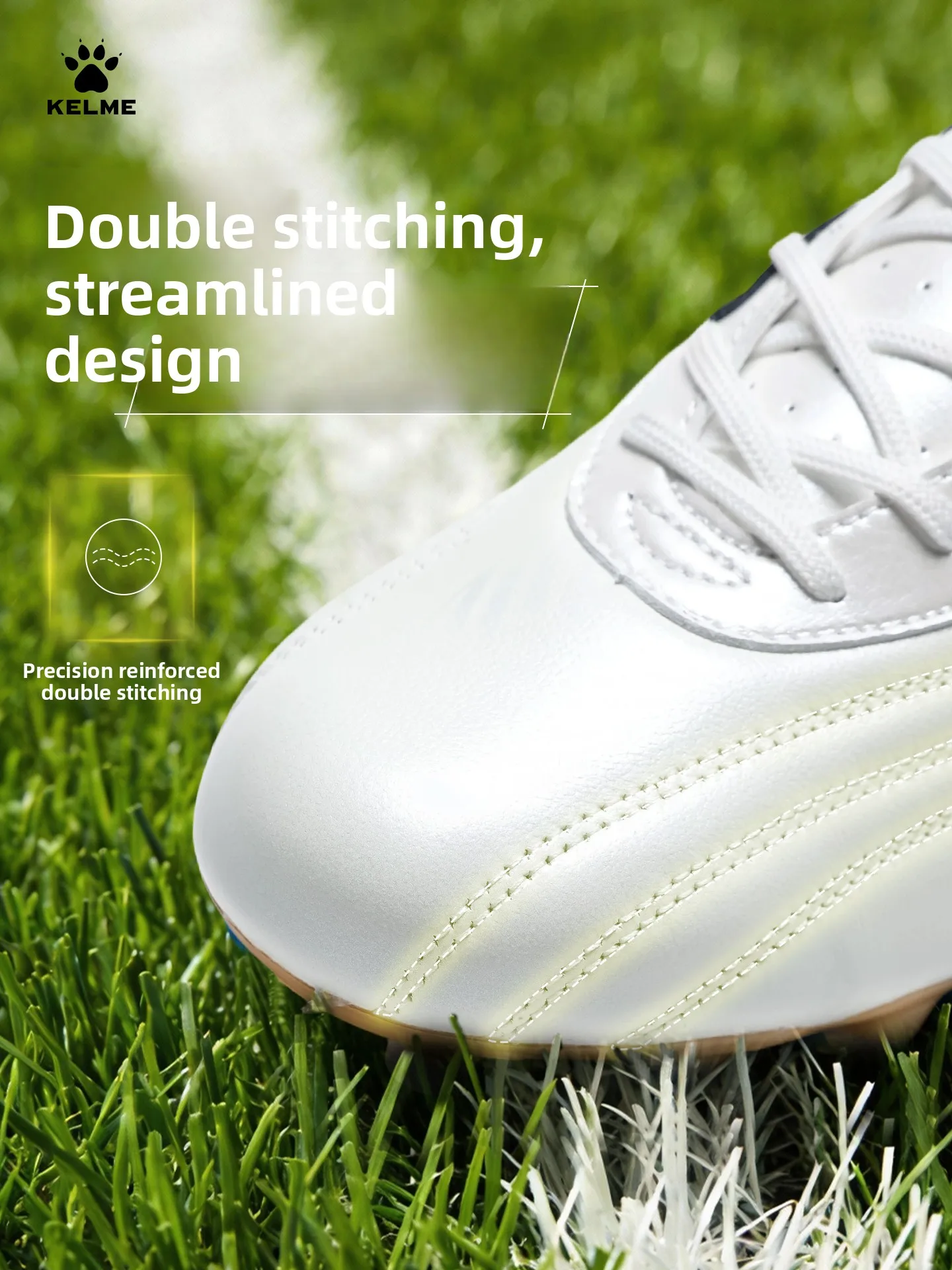 Фото Футбольные бутсы Kelme для мужчин, для натурального газона, профессиональные тренировочные и соревновательные бутсы с длинными шипами для взрослых и молодежи. №2