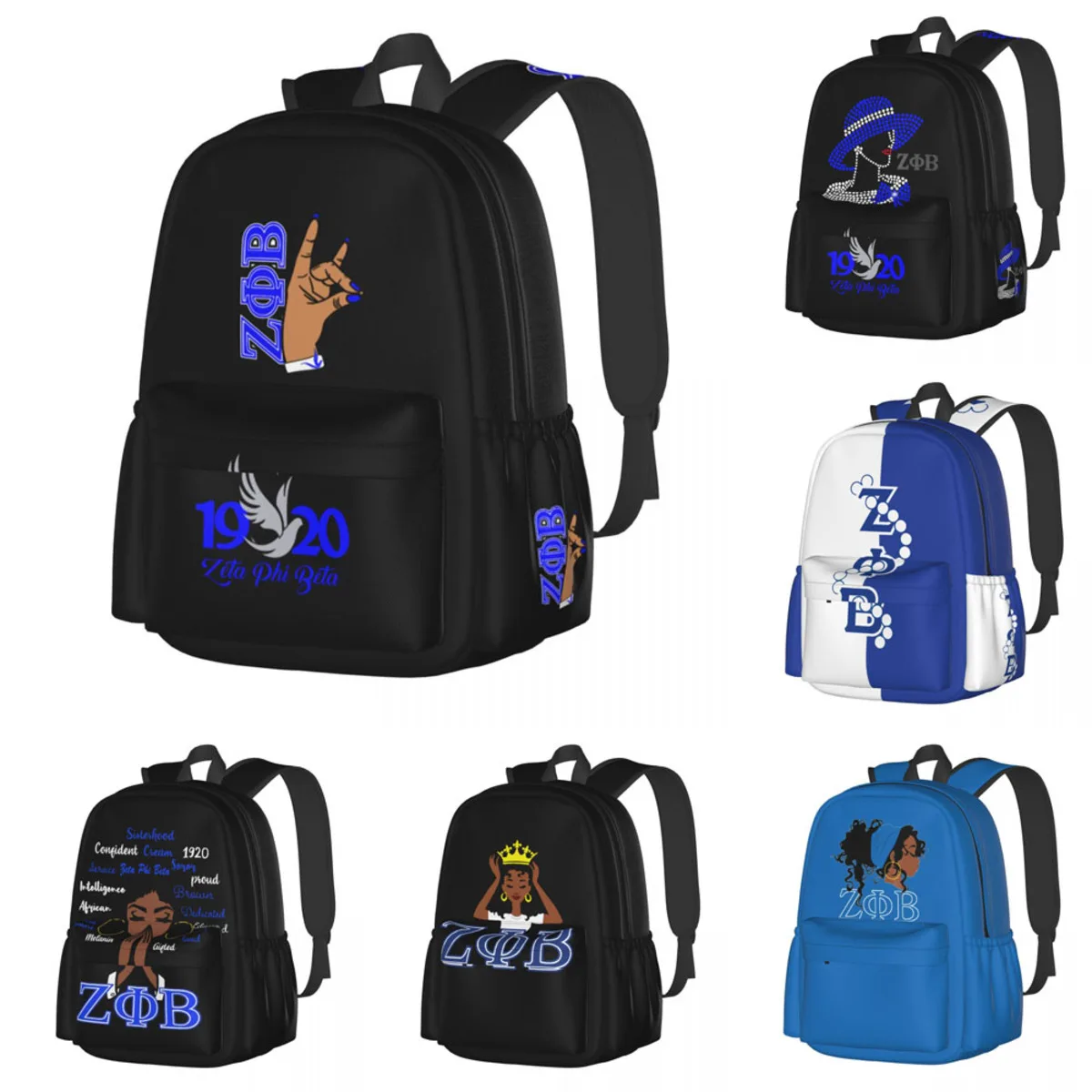 

Легкий студенческий рюкзак Zeta Phi Beta большой емкости для студентов в классе, для работы, отдыха, путешествий и многого другого