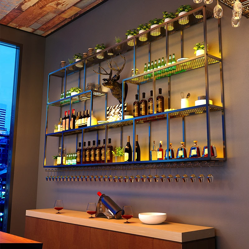 Металлический шкаф для хранения железный бар роскошное украшение вина
