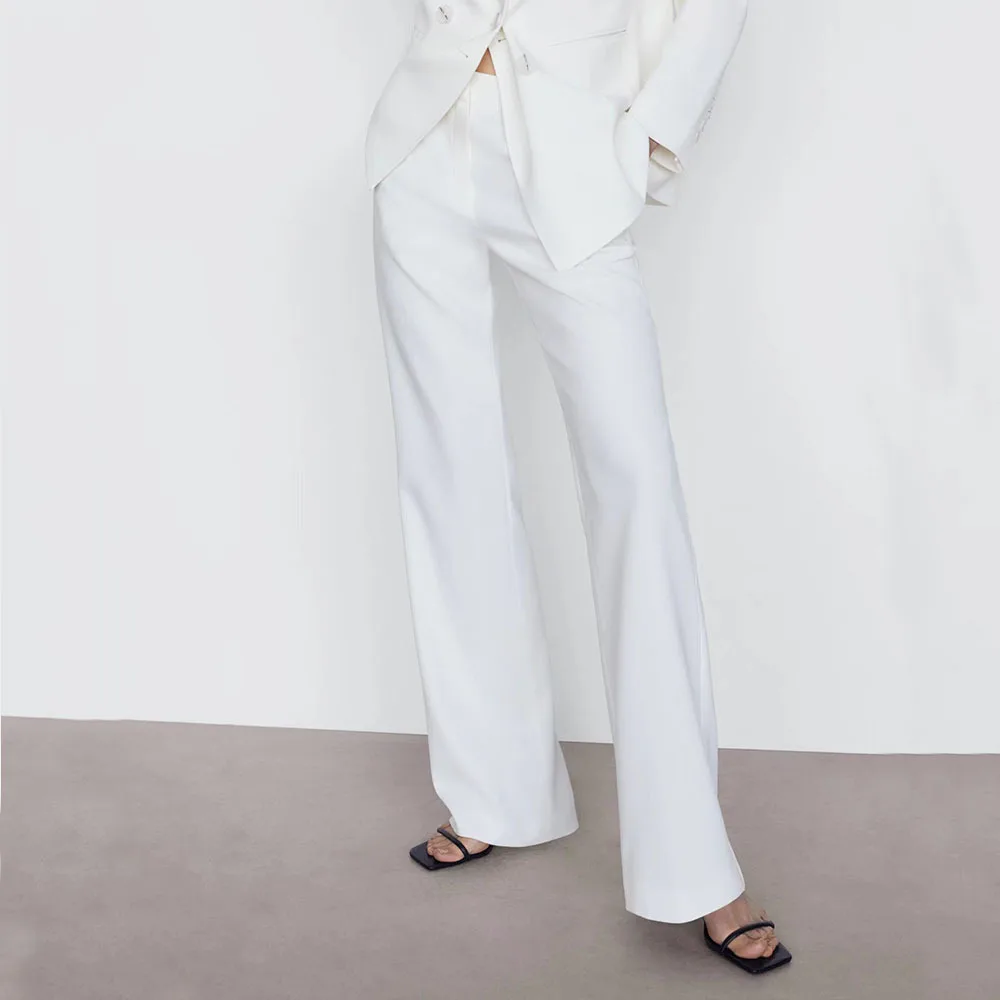 

2022 Lady pants summer new dress crepe ladies bell slacks