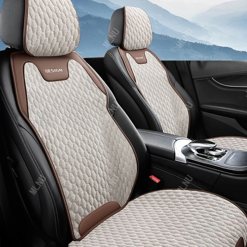 Фото Подушка для автомобильного сиденья для BYD Seal 5 DM-i/King DM-i/Chazor, аксессуары 2025/2024 – Эко-льняная ткань, перфорированный дизайн, дышащая, 2022-2023 №3
