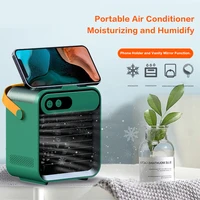 portable stand air cooler household usb rechargeable humidifier humidification spray cooling fan