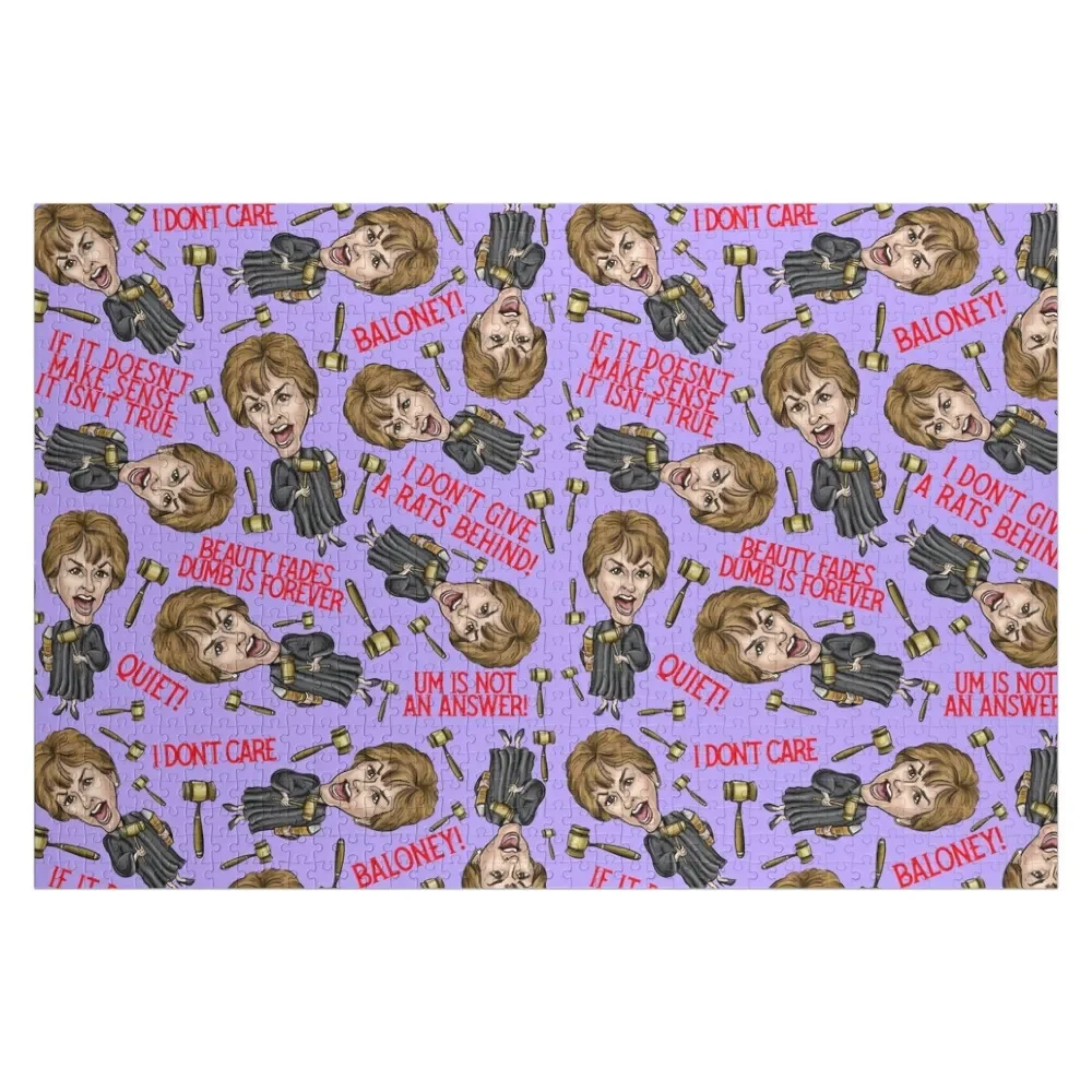 Фиолетовый судья Джуди с принтом головоломки персонализированные подарки для