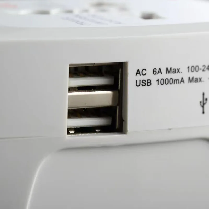 2 USB Port Universal Plug Adapter Integrated EU UK US AU Conversion Plug Travel AC Power Converter Power Socket 3-10A 110-250V enlarge