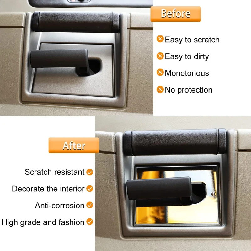 Гладкие хромированные дверные ручки для Hummer H2 накладка с защитой от царапин