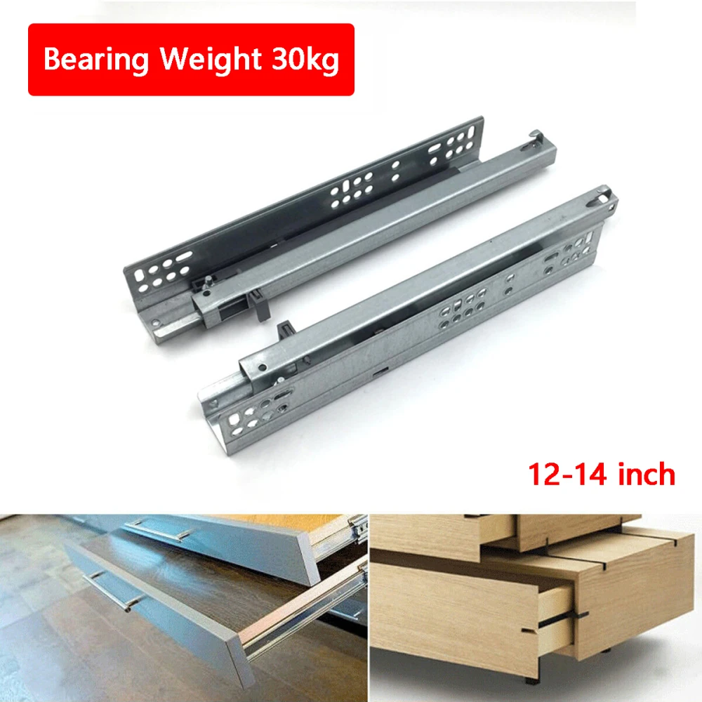 12/14 inch Drawer Runners Drawer Steel Ball Slide Heavy Duty