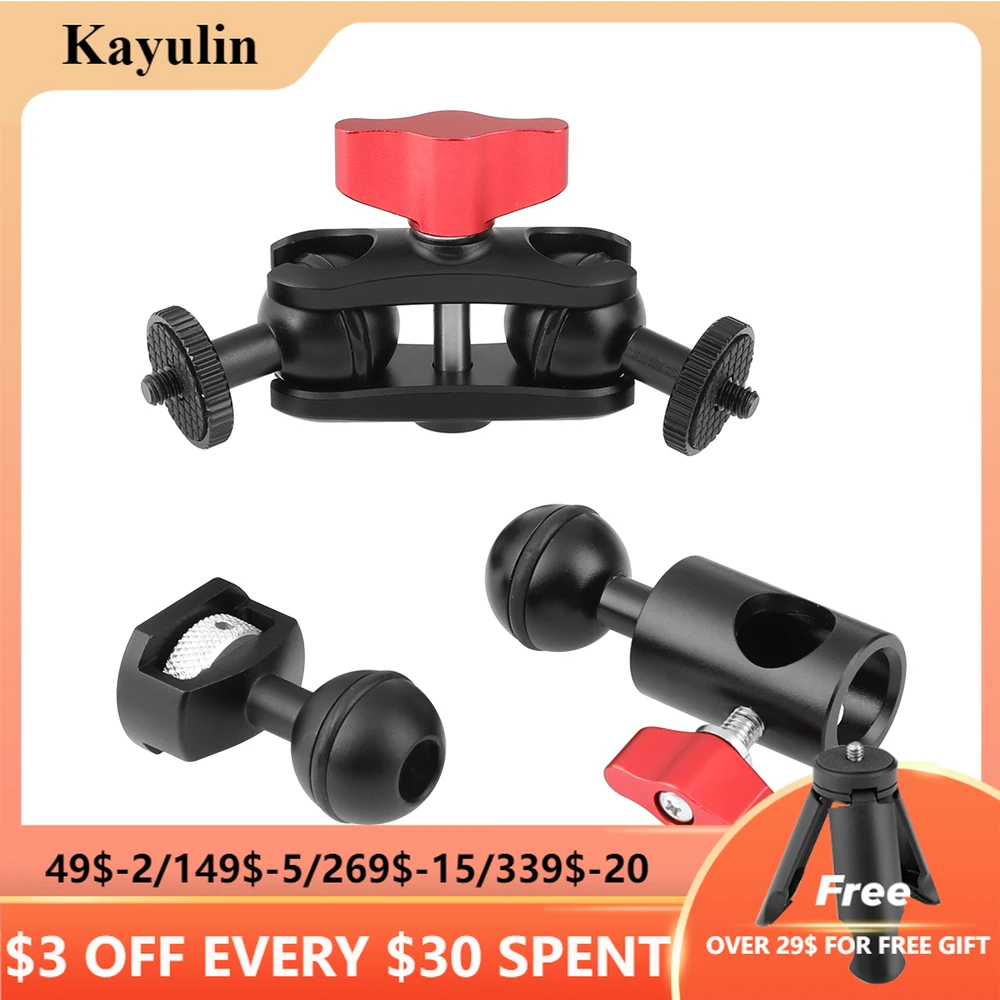 

Kayulin Versatile Magic Arm With 1/4 inch Male Thread Ball Head + Light Stand Head + 1/4 inch Thumbscrew With ARRI Locating Pins