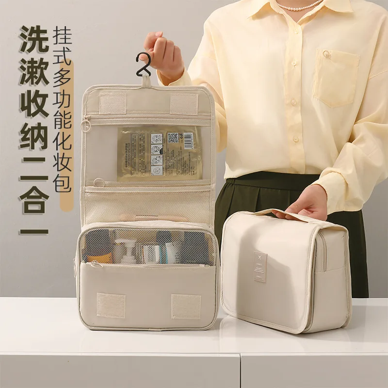 

Hook Cosmetic Bag Women Makeup Bag High Capacity Toiletries Storage Pouch Travel Make Up Organizer Waterproof Beauty Bags