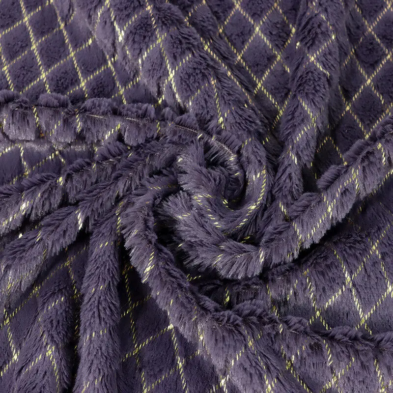 

100x160cm Faux Fur Rhombus Plush Furry Fabric Cloth Fluffy Sew Background Craft DIY Carpet Soft Comfortable Sewing Material